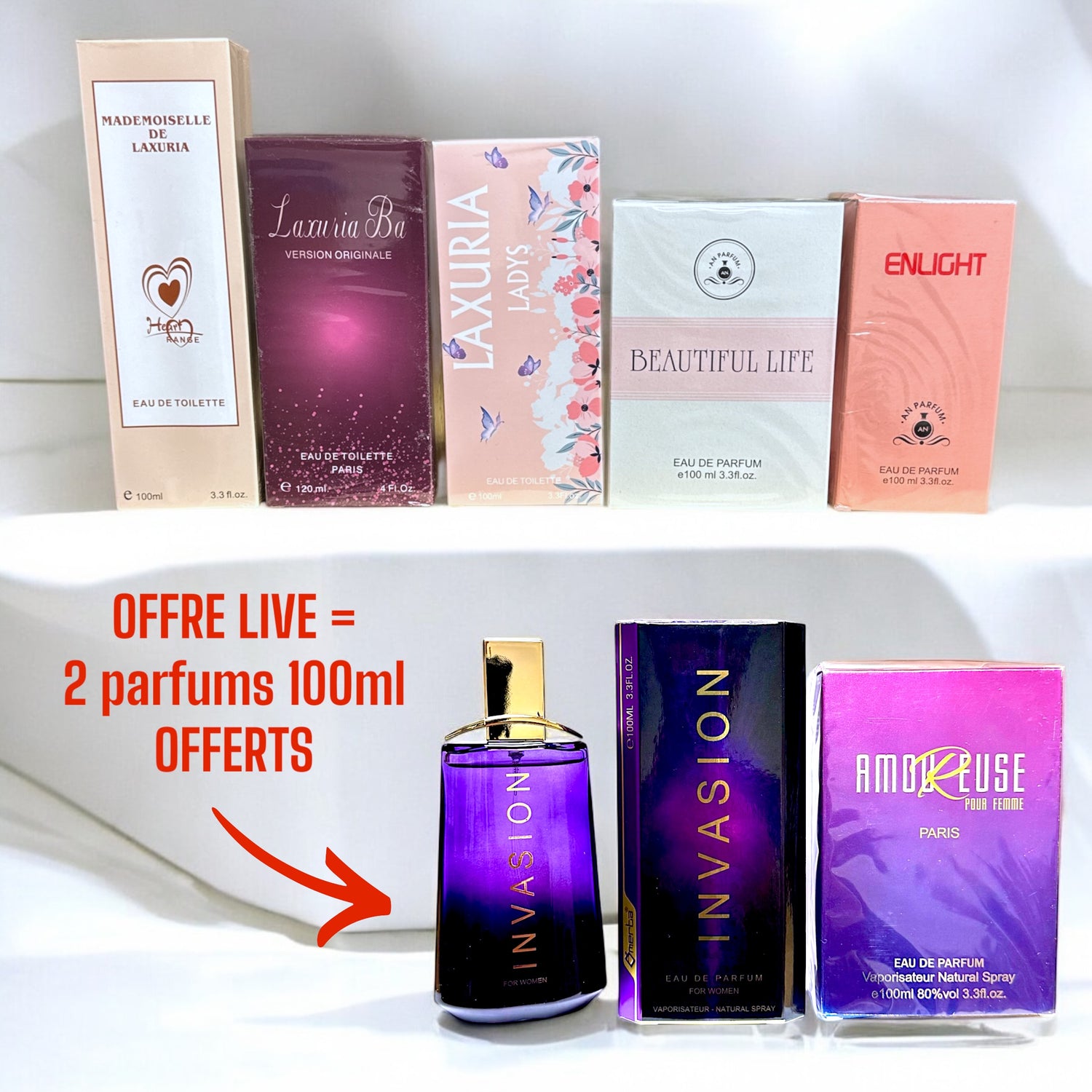 Lot Numéro 89 - 5 parfums femme + OFFRE LIVE